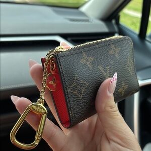 Louis Vuitton Brown and Red Monogram Key Holder (Noa Key Holder)